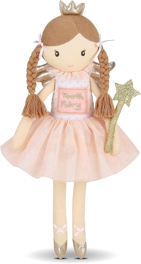 Bearington Pixie Soft Plush Tooth Fairy Doll, 14 Inches