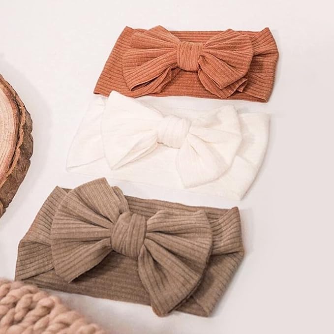 Niceye Pack of 10, Baby Girls Headbands with Bows Handmade
