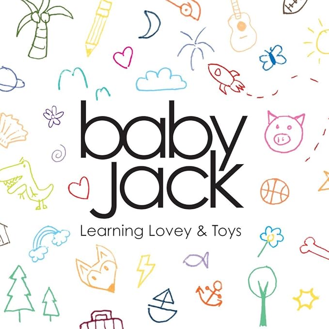 Baby Jack & Co 8x8??Jungle Lovey Tag Toys for Babies - Baby Crinkle Toys