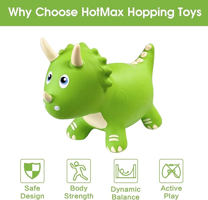 HotMax Dinosaur Bouncy Hopper Toys, Bouncy Horse for Toddlers 18 Months 2 3 4 Year