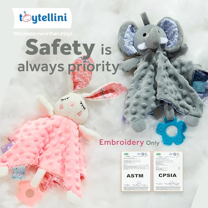 Soothe&Sense Baby Security Blanket with Teether, Rattle