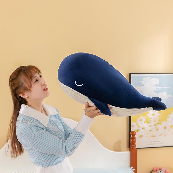Gentle Whale Plush Toy Ultra Soft Cotton Sea Mammal Doll 10inch)