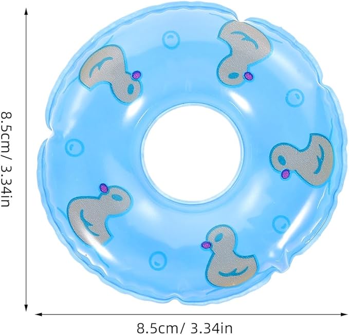 Toyvian 10pcs Mini Swim Rings Doll Lifebuoy Inflatable Doll Inflatable