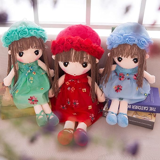 ikasus Soft Baby Doll with Clothes, Kawaii 17.7 Rag Doll