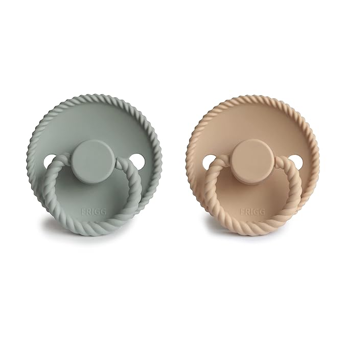 Frigg Rope SilkySoft Silicone Baby Pacifier | Made in Denmark 6-18 Months)