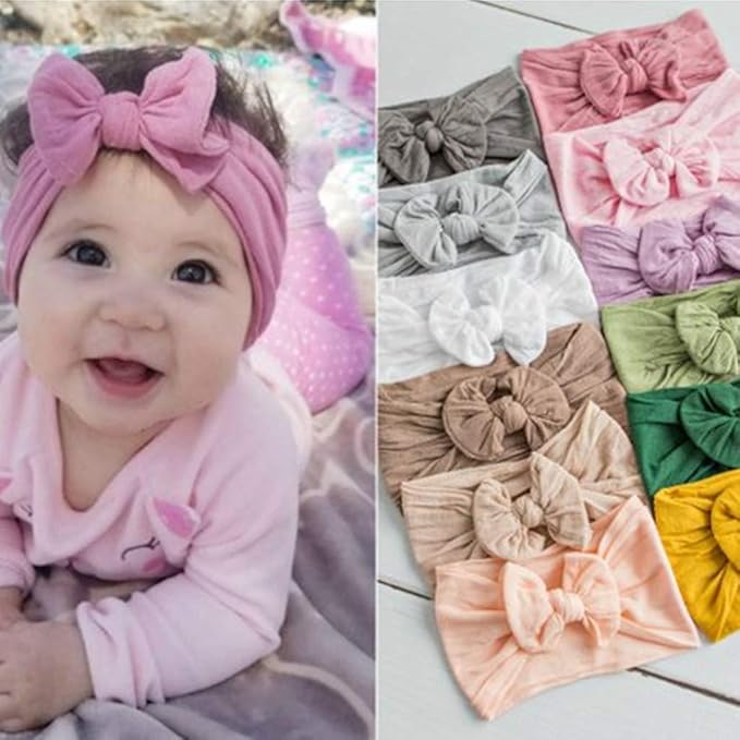 C횋LLOT Super Stretchy Soft Knot Headbands with Hair Bows Head