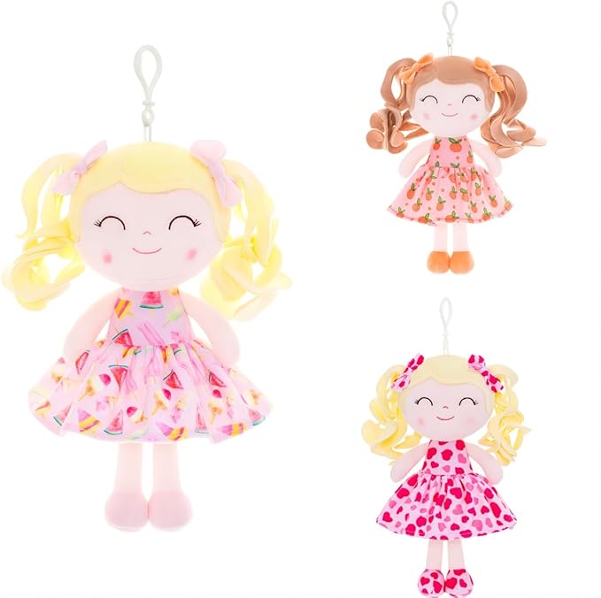 Gloveleya Doll Baby Dolls Soft Rag Doll Baby Girl Gifts 3PC(7)