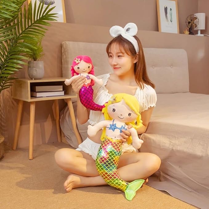 Mermaid Soft Plush Doll Princess for Girls Toddlers & Babies, Mermaid Gifts for Girls 50cm)