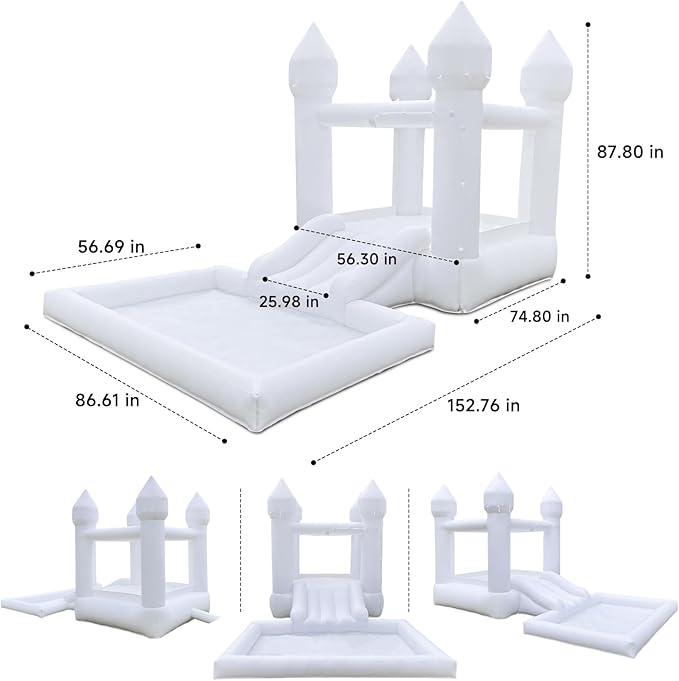 Inflatable Water Slide Bounce House for Kids Inflator Included, Blow