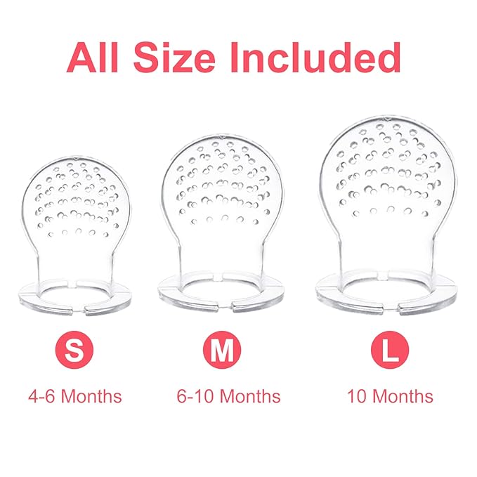 Food Feeder Baby Fruit Feeder Pacifier (3 Pcs) with 6 2 PCS 90ML with 2 Baby