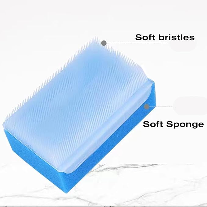 Baby Bath Sponges for Newborns - Baby Cradle Cap Brush - Cradle Cap Comb for Babies (Pack of 6) (Mixed Color B)