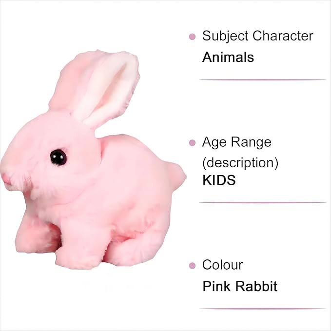 Hopping Bunny Toys for Kids Interactive Electronic Bunny Plush Toy 7'')