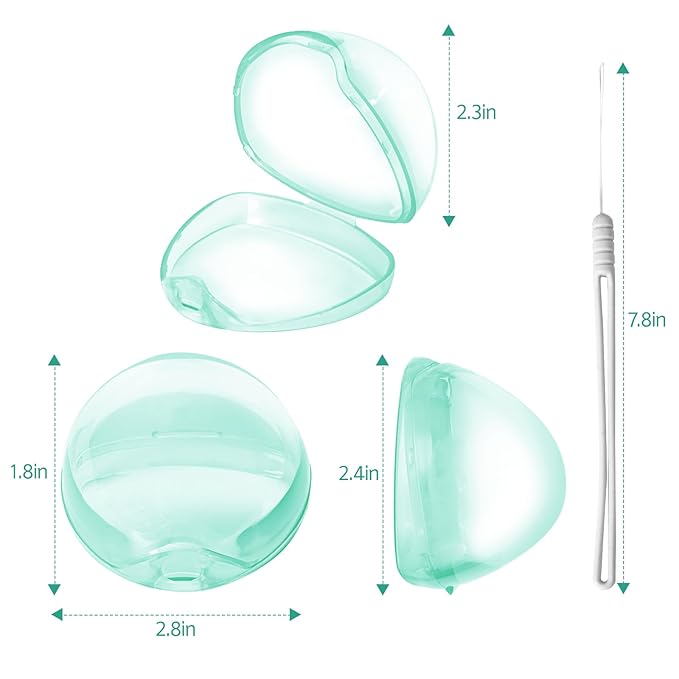 Pacifier Case,4 Pack BPA Free Pacifier Holder Case with Lanyard for Diaper Bag
