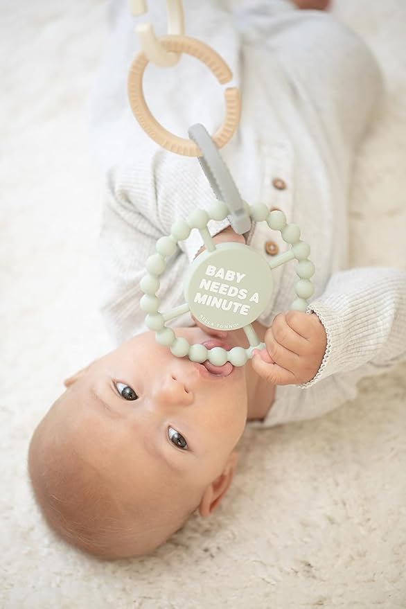 Bella Tunno Happy Teether 2pk ??Soft & Easy Grip Baby Teether Toy, Silicone Teether Ring to Help Soothe Gums