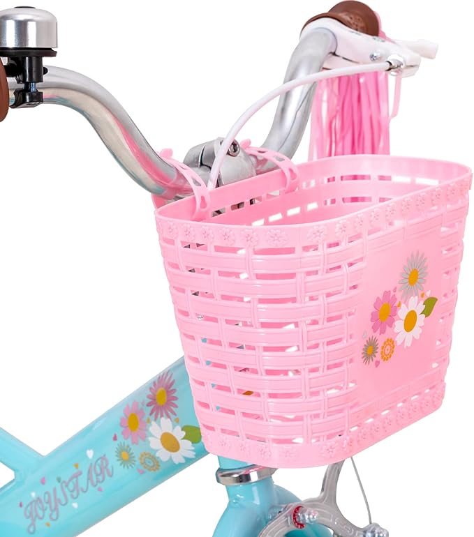 JOYSTAR Little Daisy Kids Bike for Girls Boys Ages 2-7 Years, 12 14 16 Inch Girls Bikes with Doll Bike Seat & Streamers