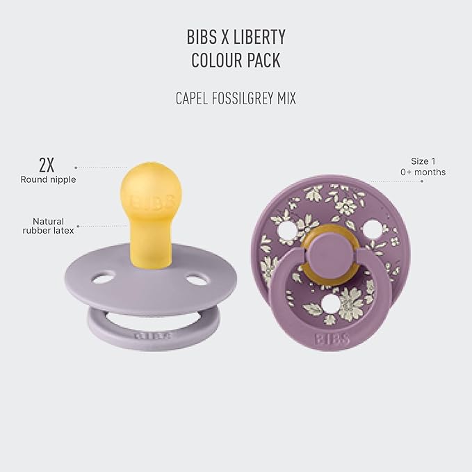 BIBS Liberty Pacifier | 2 Colour Natural Rubber Latex Soothers