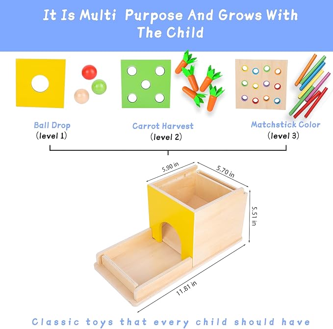 Montessori Toddler Play Kit Montessori Box Toys for 1 Year 2 Years (5-for-1)