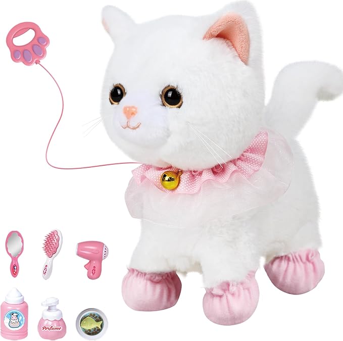 Interactive Electronic Plush Toy Walking and Barking Robot Cat Plush