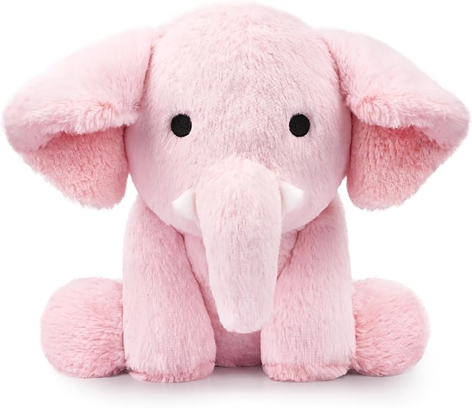 1.3lbs Weighted Elephant Stuffed Animal, 17inch Pink Elephant Weighted Stuffed Animal Soft Pink Stuffed Elephant Plush Hug Pillow for Kids