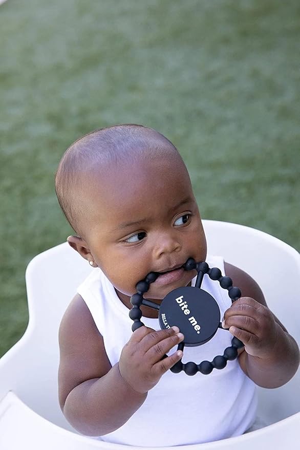 Bella Tunno Happy Teether 2pk ??Soft & Easy Grip Baby Teether Toy, Silicone Teether Ring to Help Soothe Gums