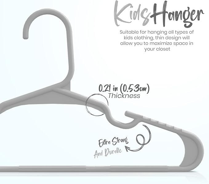 Utopia Home 60 Pack Kids Hangers - 11.5 Inch Plastic Baby Hangers for Closet - Childrens Hanger for Clothes & Infant Hanger for Closet - Ideal for Everyday Standard Use (Green)