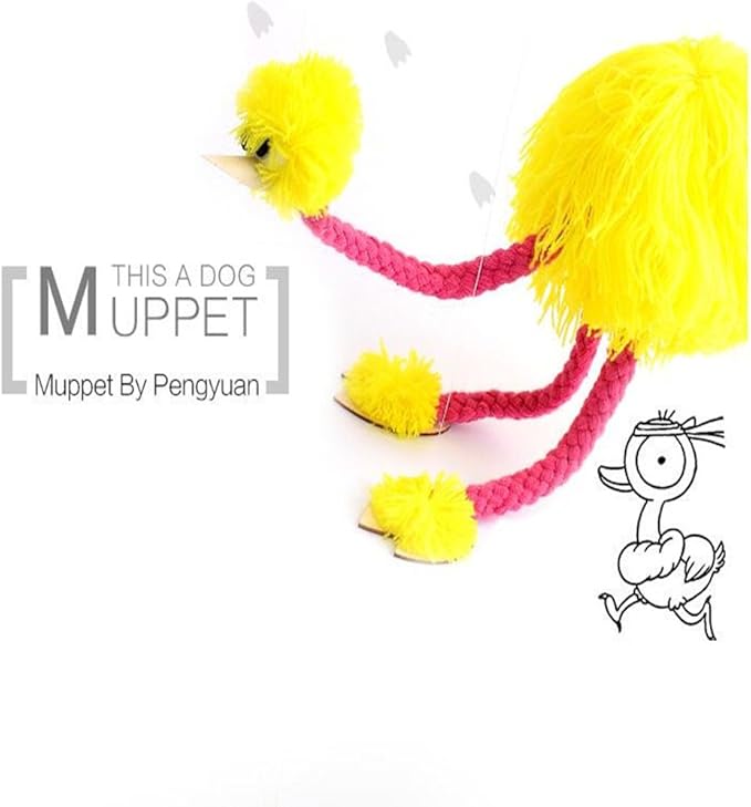 HOCHE Toy-Marionette Ostrich (Yellow)