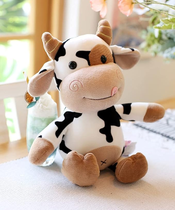 HWD Cute Stuffed Animals Doll, 16'' Soft Plush Cow Toy Gifts for Kids