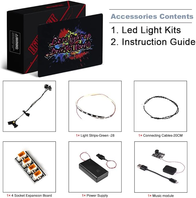 BrickBling LED Light Kit for Lego 76217- Newest Music Version,