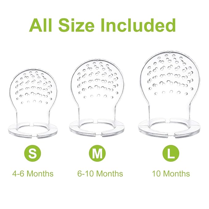 Food Feeder for Baby, Fruit Feeder Pacifier (3 Pcs) 6 Different 1 PCS 90ML with 1 PC 1 PC