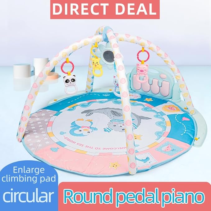 Toddler Baby Play Gym Mat Tummy Time Activity Mat Baby
