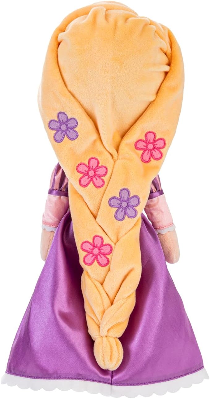 Disney Store Official Princess Plush Doll (Rapunzel from Tangled) Medium 14 Inches, Princess Dolls with Embroidered Features