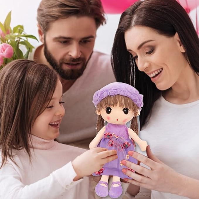 ikasus Soft Baby Doll with Clothes, Kawaii 17.7 Rag Doll