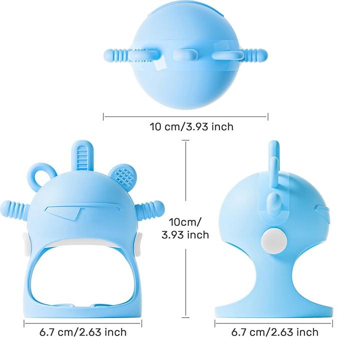NCVI Baby Silicone Teether Hand Grip for 0-6 Months, Never Drop Baby Sucking Teething Relief Hand Held
