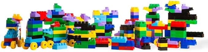 Dimple Large Blocks for Toddlers/Kids Stackable, Multi-Colored, Interlocking Toys Safe, Non-Toxic Plastic Bright Colors, Waterproof Boys and Girls Age 3 + (1200 Pieces)