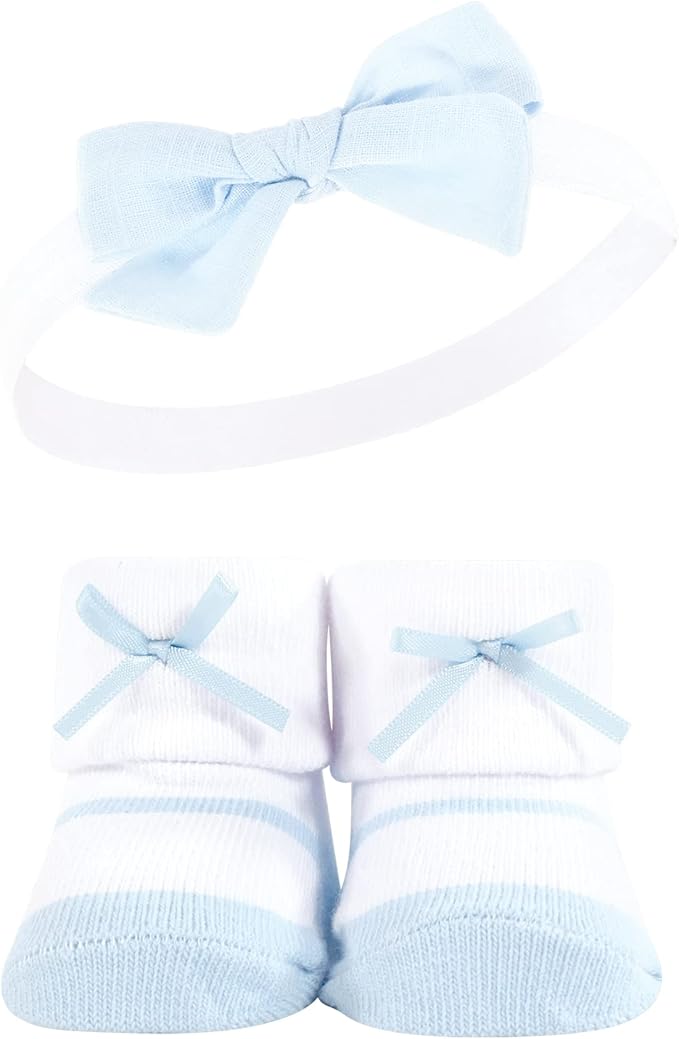 Hudson Baby Girl's Headband and Socks Giftset