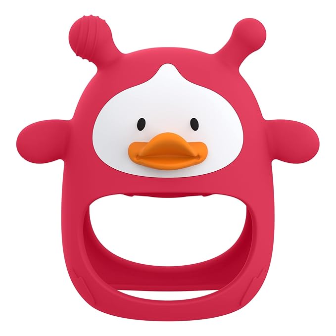 Teething Toys for Babies 0-6 Months, Never Drop Silicone Baby Teether