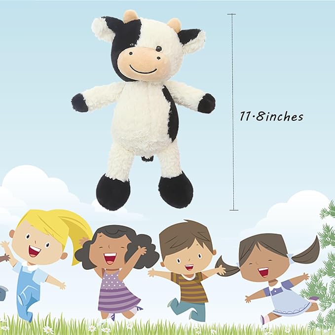 11.8 inches Cow Stuffed Animal Soft Plush Cute Cow Doll