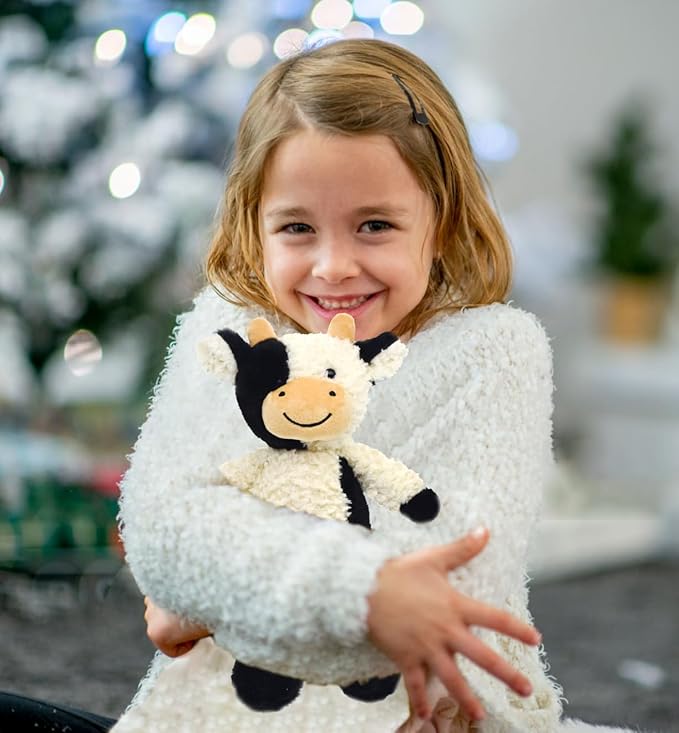 HWD 9.8'' Soft Cow Plush Dolls Stuffed Animals Toys Gifts for Kids, Toddler