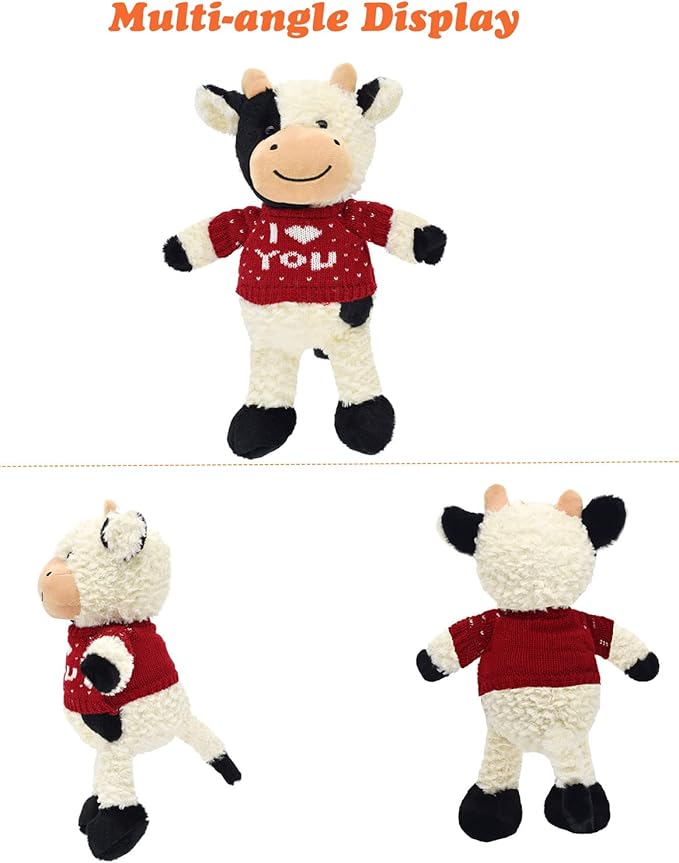 HWD 13'' Soft Cow Plush Dolls Stuffed Animals Toys Gifts for Kids, Toddler