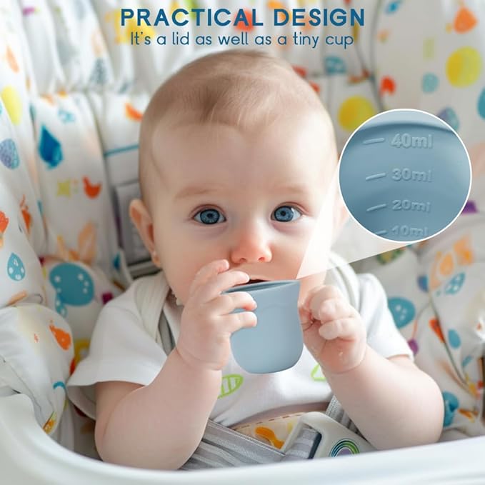 Socub Silicone Baby Fruit Food Feeder & Baby Food Freezer Tray Set, Breastmilk Popsicle Molds for Baby Teething Relief 3 Sizes