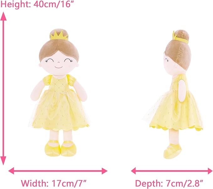 Gloveleya Dolls Princess Girls Toy First Baby Girl Gifts Soft 16" with