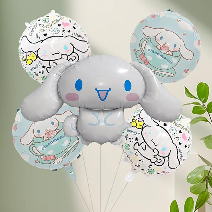 Cute Cartoon Anime Balloon Doll - Set of 5, Large Foil Balloon for Birthday Party
