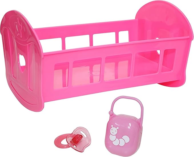 JC Toys Deluxe Doll Accessory Bundle | High Chair, Crib 11" | 11" La (81453)