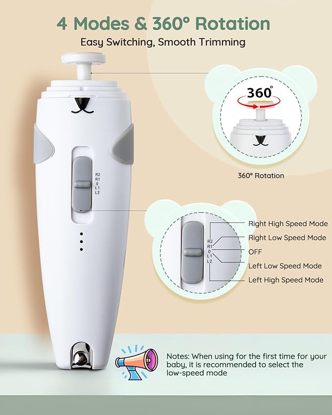 Lilian&Gema Baby Healthcare and Grooming Kit, 28-in-1 Rechargeable Nail Trimmer Electric Set, Dual Auto Light Baby Nail Care Kit, Portable Newborn Nursery Health Care Set for Infant Toddlers Boy Girl