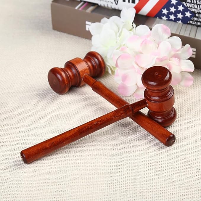 ibasenice Toddlers Hammer Costume Accessories - 2pcs Wooden Toddlers Toys