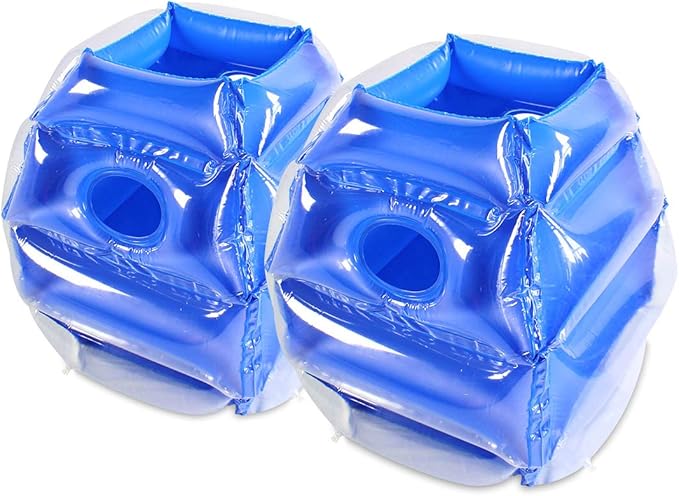 SUNSHINEMALL 2PC Sumo Balls, Inflatable Body Sumo Balls Bopper Toys 26" - (2PC Blue+Pink 26inch)