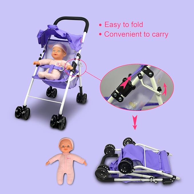 Baby Doll Collection Anivia Doll Stroller Heart Design Gifts 102 (DA004L