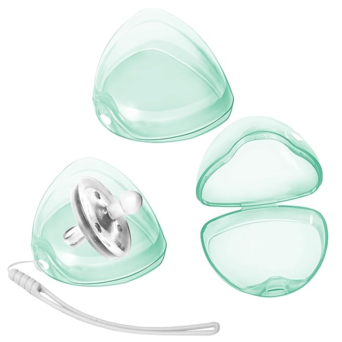 Pacifier Case,3 Pack BPA Free Pacifier Holder Case with Lanyard for Diaper Bag