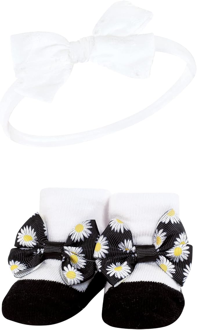 Hudson Baby Girl's Headband and Socks Giftset