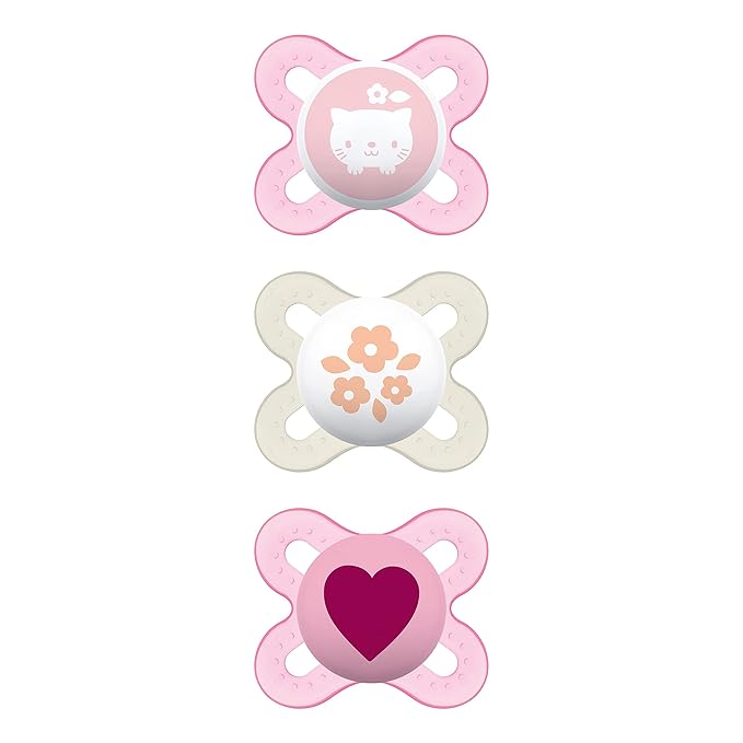 MAM Start Newborn Pacifiers Value Pack, Newborn Baby Girl Pacifiers 3 Count 1)